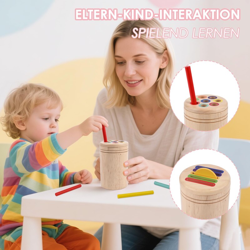Gaethra Montessori Toy, 7.5 x 7.5 x 14 cm, for