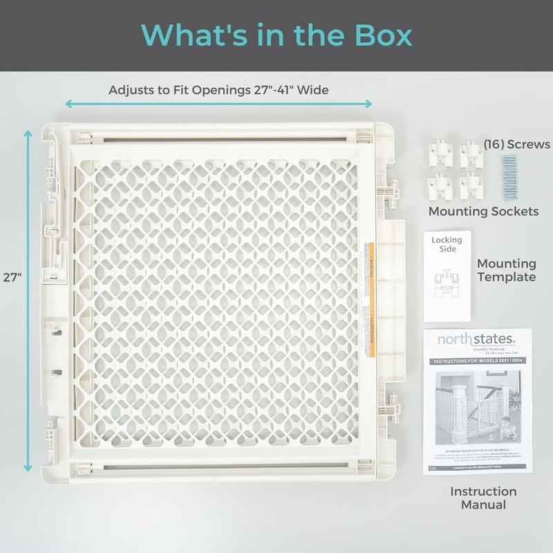 Toddleroo by North States - Stairway Secure Baby Gate: Plastic