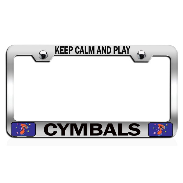 Custom Brother - Keep Calm and Play Cymbals Chrome Steel