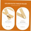 Mobestech 3pcs Stainless Steel Eyebrow Measurement Tool Golden Ratio for