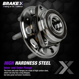 Brake X Front Left Wheel Bearing and Hub Assembly for 2017-2020 Honda Civic | HC Series Front Driver wheel hub assembly