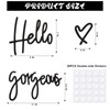 Hello Gorgeous Wall Decor 3D Wooden Hello Gorgeous Sign, Black