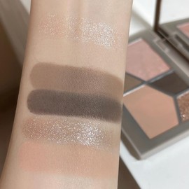 6-Color Nude Eyeshadow Palette - Matte and Shimmer Shades for Neutral Smokey Bronze Eye Makeup