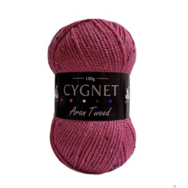 Cygnet Aran Tweed Knitting Yarn 100g 100% Acrylic 6682 Rosewood