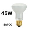 Satco S8519 45W R20 Incandescent Reflector Light Bulbs, Frosted, 130V,