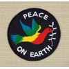 Peace on Earth Dove Rainbow Patch Iron on or Sew