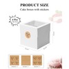 COTOPHER 4Pcs 6x6x6 Inches Mini Cake Boxes, White Square Bakery