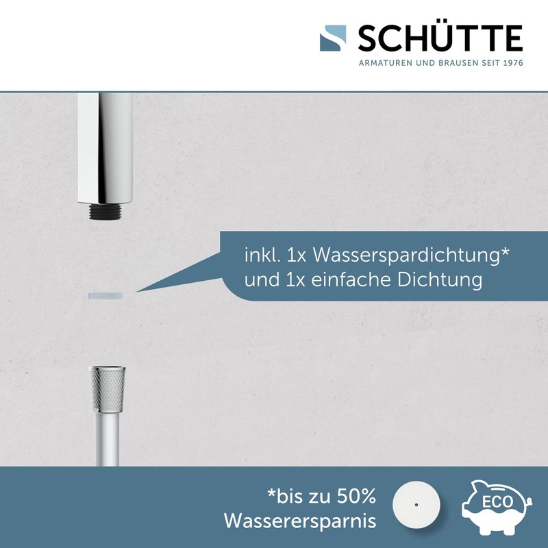 SCHÜTTE Samoa Rain Hand Shower, Velvet Jet Technology, Shower Head