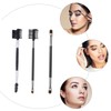 Baluue 3sets Eyebrow Stencil Brush Double-headed Angled Brush Eyelash Comb