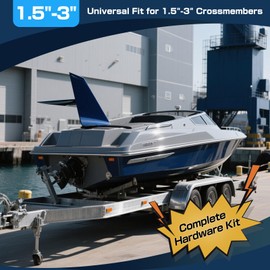 8" Boat Trailer Bunk 4 PCS Brackets Swivel Top Bunk Bracket Kit for 1.5"x3", 2"x3", & 3"x3" Heavy Duty Boat Trailer Crossmember Parts