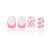 French Tip Press on Nails Valentine's Day Fake Nails Pink