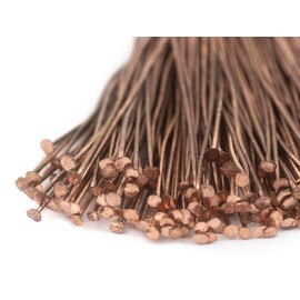 TheBeadChest Midnight Brass 21 Gauge 2.5 Inch Head Pins (Approx 100 Pieces)