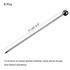 sourcing map Metal Cocktail Picks 8Pcs, Reusable Stainless Steel Cocktail