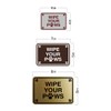 Classic Framed Paws, Wipe Your Paws Sign (Black) - Small