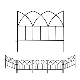 SCENDOR Garden Edging Border- Flower Bed Fencing for Landscaping Garden Decorative Fences Panel 18"x16" 5 Pack for Flower Bed Edging Rustproof Dog Fencing for Yard