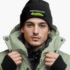 MoonWorks® Men's Beanie with Patch Knitted Hat with Saying Skiing