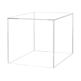 Acrylic Cube Clear 9" Flower Vase Decorative Centerpiece Box for Homes and Weddings No Lid No Assembly by Marketing Holders