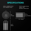HYDROWE Air Carbon Filter with Built-in Fan, 4 Inch, Australian