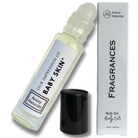 Avany Naturals Roll-On Baby Perfume Oil - Notes of Vanilla Body Fragrance for Babies10 ml (1/3 oz) (Baby-Skin)