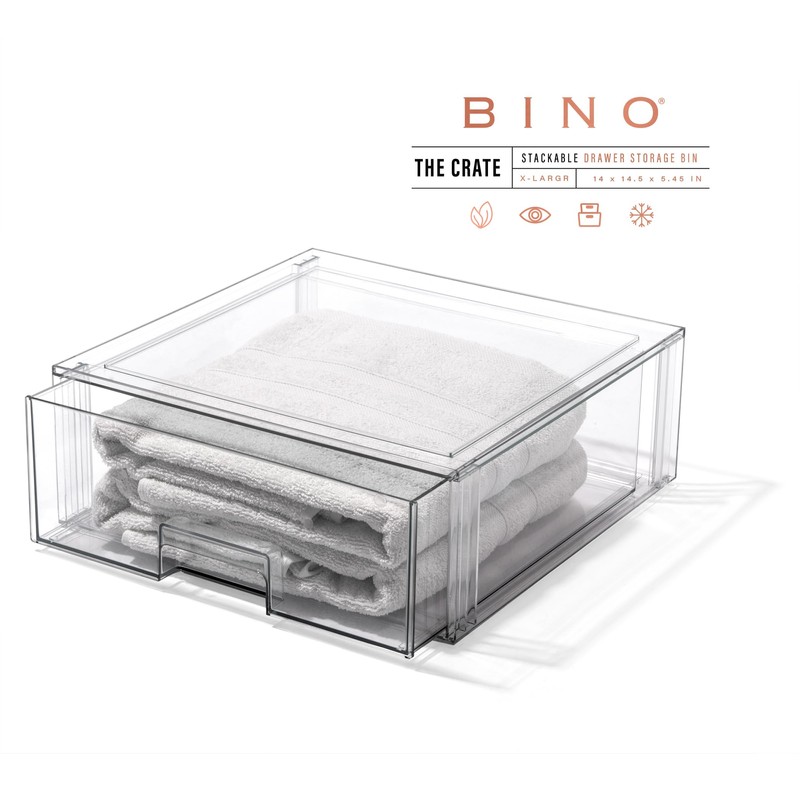 BINO | Stackable Storage Drawers, X-Large - Clear | THE