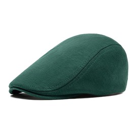 DOOVID Men's Newsboy Cap Retro Classic Beret Ivy Irish Gentleman Hat Cabbie Flat Cap 1pc Green One Size