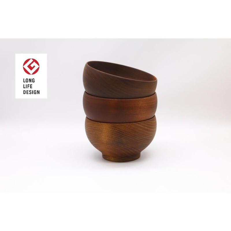 Meiboku Bowl Terra Sakura, Chestnut, Walnut, Set of 3