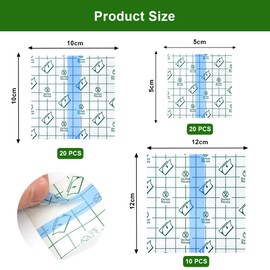 Pack of 50 Waterproof Transparent Bandage, Shower Plasters, Large, Transparent Waterproof Bandage, Tattoo Plasters, Waterproof, Shower Plasters, Waterproof for Shower Plasters, Anti-Allergic, Sports