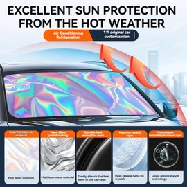 for Honda Accord Windshield Sun Shade - Foldable Windshield Cover Sun Shade Accord 2007-2025 Accessories Protect Car from Sun Rays Overlapping UV Reflective Window Sunshad