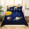 Loussiesd Planet Solar System Bedding Set Galaxy Space Duvet Cover