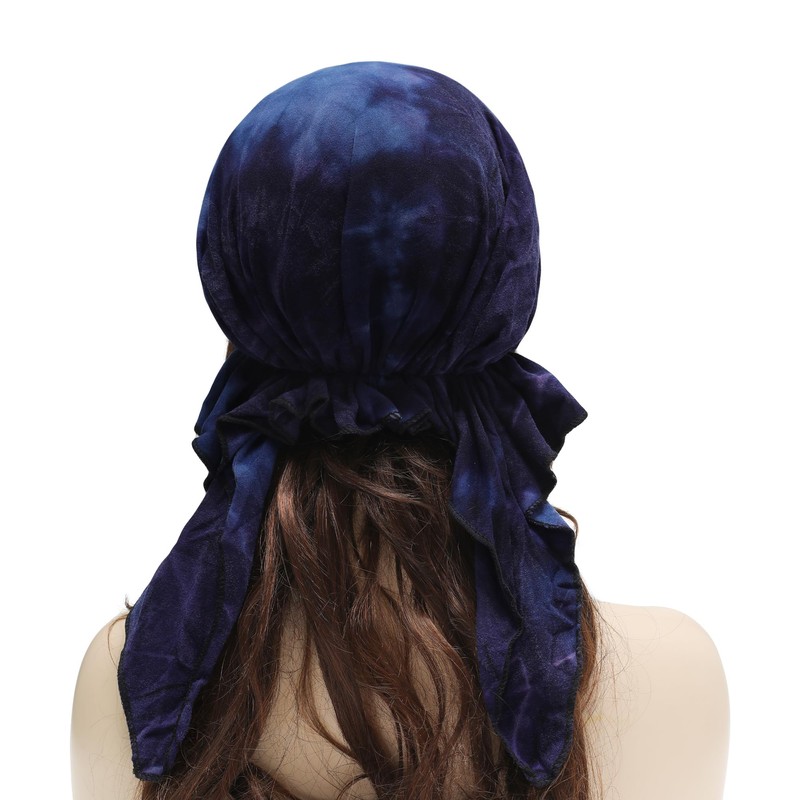 ZLYC Women's Chemo Headwear Brim Visor Hat Beanie Hat, Tie