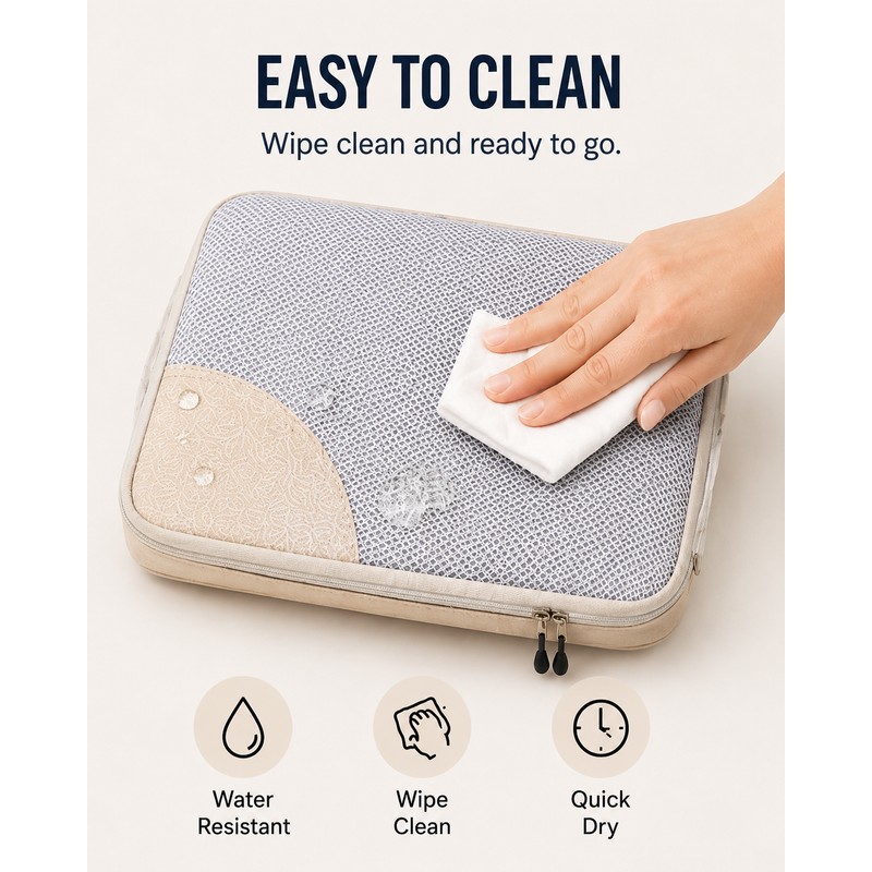 Compression Packing Cubes for Travel, 3-Piece Expandable Luggage Organizer Set,