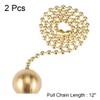 sourcing map 12 inch Brass Pull Chain Extension Ornaments Decorative