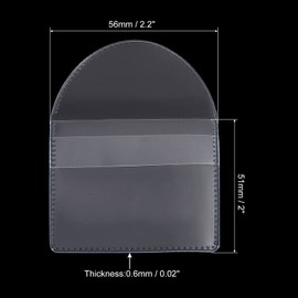 PATIKIL 2.2" x 2" Coin Sleeves Holders, 25 Pack Pocket Coin Flip Single Coin Protector Pouch for Coins Jewelry Small Items, Clear