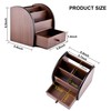 Siveit Wooden Desktop Organizer with Drawer, Multifunctional Office Supply Storage