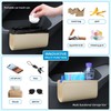 zmoso Car Trash Can, Beige Universal Leather Foldable Leakproof Garbage