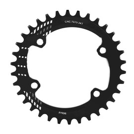 Bicycle Chainring, Bicycle 32/34/36/38T BCD 96 mm Aluminium Alloy Single Crank Chainring for Compatible with M6000/M7000/M8000/M9000 Series Cranks (34T-Black)