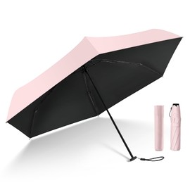 Parasol, Ultra Lightweight, 4.6 oz (118 g), Ultra Lightweight, UV Protection, 100% Full Light Blocking, Heat Blocking, Folding Umbrella, Compact, Folding Parasol, UV Protection, Windproof, Water