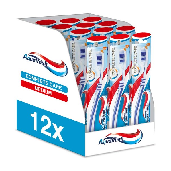 Aquafresh Complete Care Toothbrush, Medium, Pack of 12