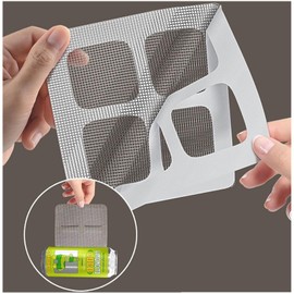 Pack of 100 Disposable Hair Strainer Shower Floor Drain Stickers, Basicon Shower Drain Hair Catcher Mesh Stickers to Prevent Clogged Drains, for Sinks, Showers, Bathtub and Kitchen