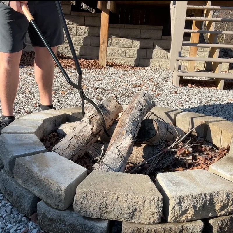 42" Fire Tongs Firewood Log Grabbers and Fire Poker Set,