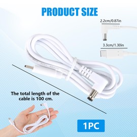 9V Charger for Toniebox 1m, C to DC 5.5 x 2.1 mm Right Angle Charging Cable, for Laptop Speaker Mini Fan, on DC Charging Cable Accessories 5V to 9V Fast Charging Cable, Travel Charger Cable