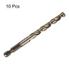 sourcing map 10pcs 1/4" Hex Shank Drill Bit 19/64" Gold