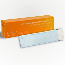 Aurelia - Self-Sealing Sterilization Pouches (2.75" x 9" / 7 cm x 26 cm), Single Box