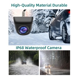 Epronic Front Side Rear Camera for Car HD1080P/NTSC, IP68 Waterproof Cámaras de Reversa para Autos with Clear Night Vision, 170 Degree Wide View Angle Camera for Truck SUV RV Pickup