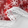 Mnsruu Round Tablecloths, Red Pattern with Snowflakes, Flower, Decorative Tablecloth