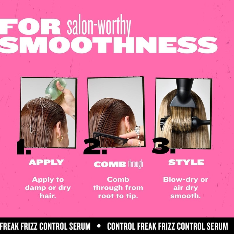 TIGI Bed Head Control Freak Serum, Frizz Control and Straightener,