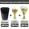 CAMKYDE [100 cups + 200 picks] 100 Pcs Charcuterie Cups