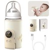 Flaschenwärmer Baby, Tragbarer Flaschenwärmer Unterwegs mit LED-Display, Schneller Heizung und