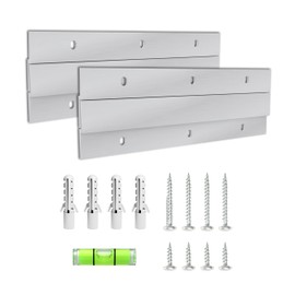 French Cleat 6 inch 2 Pairs Mirror Hanger Kit 60 lb Z Hanging Heavy Picture Mirror Frame Wall Mounting Bracket Hardware Duty Clips Hangers Brackets Mount Cleat Cabinet Shelf Hooks Art Board Canvas