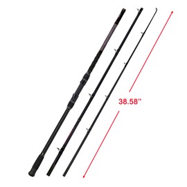 Fiblink Surf Fishing Rod 3 Piece Portable Travel Casting Rod Saltwater Surf Rod 9ft (Cast-9'-3pc)
